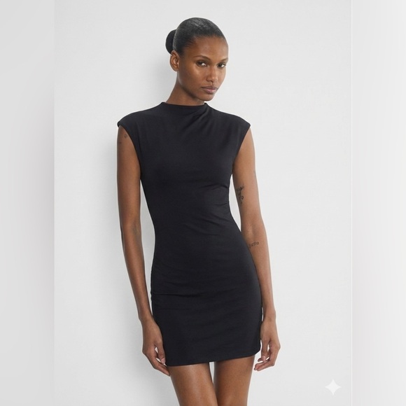 NEW Aritzia Contour Mock Neck Midi Dress Cap Sleeve mini dress